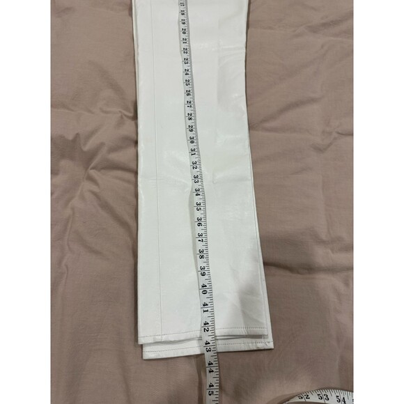 NWT AGOLDE Womens Sz 25 Lace White Leather Crisscross Waist Straight Pants Jeans - Picture 11 of 12